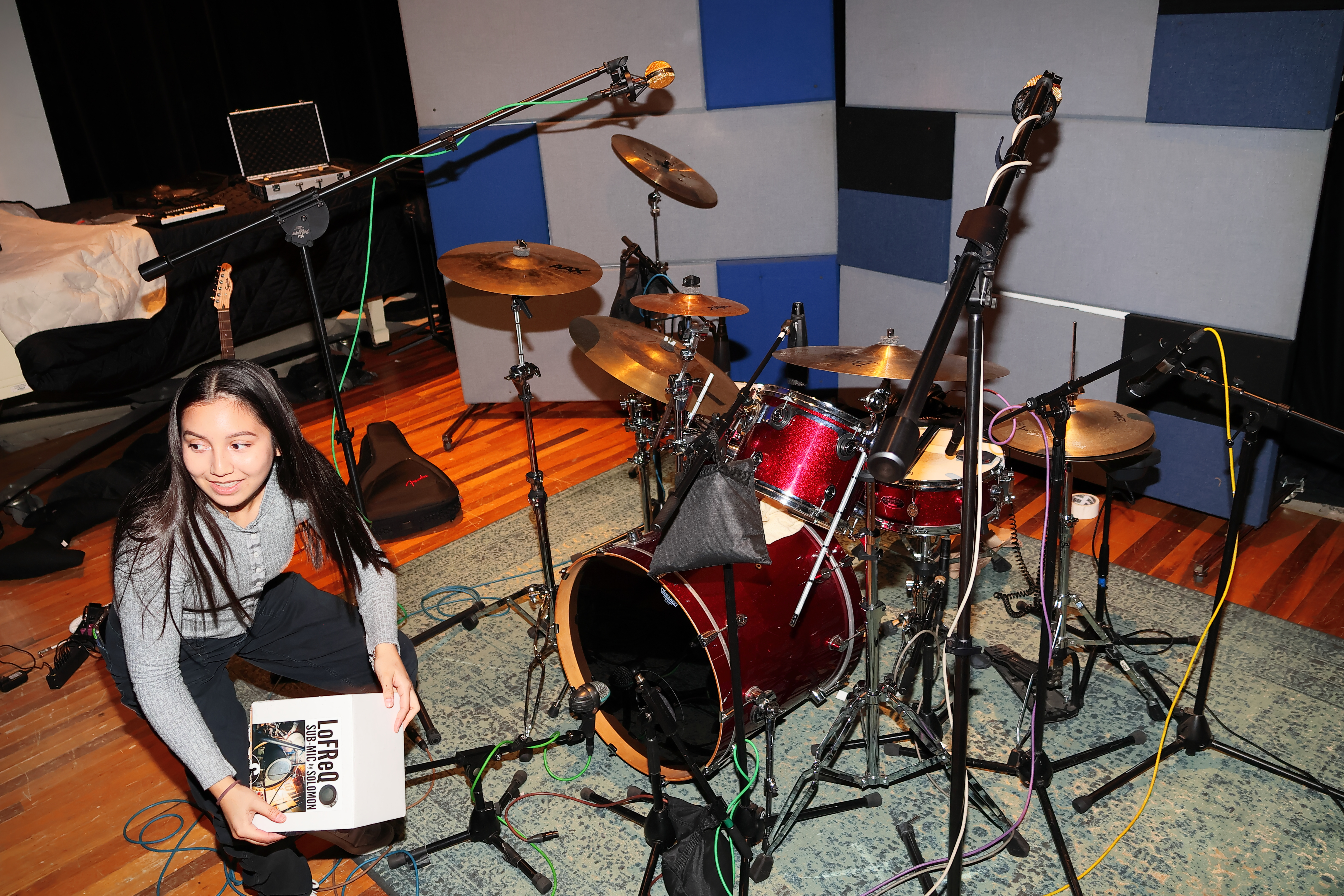 Jasmin Campos in the studio